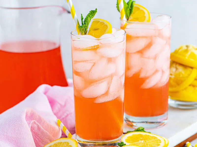 Old Fashioned Pink Lemonade with Fresh Squeezed Lemons