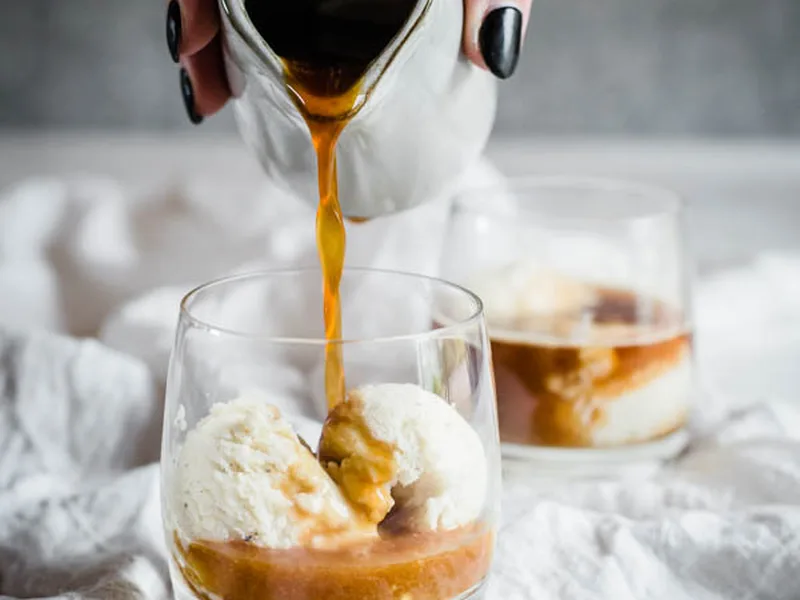 Sugar-Free Keto Affogato with Coconut Ice Cream