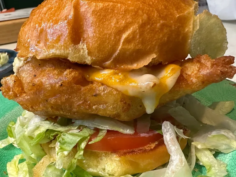 Beer Battered Cod Sandwich with Colby Jack Cheese