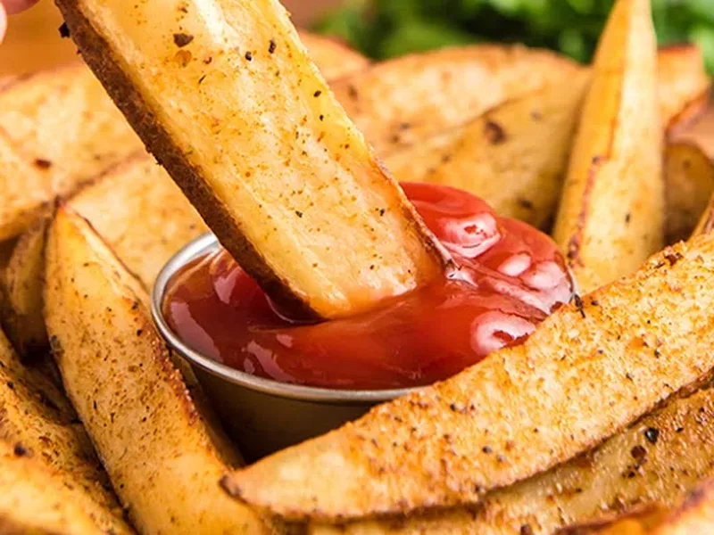 Crispy Oven-Baked Steak Fries with Seasoned Potato Wedges
