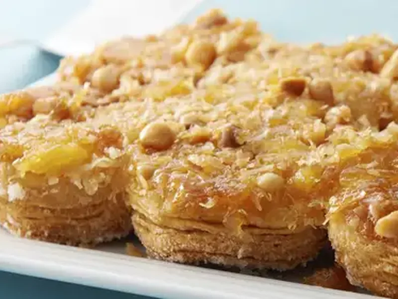 Tropical Sweet Hawaiian Sticky Biscuits with Pineapple Topping