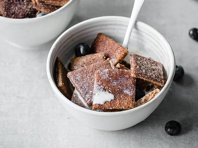Keto Cinnamon Toast Crunch Cereal Squares
