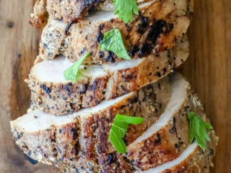 Pressure Cooker Pork Tenderloin with Herbs and Butter