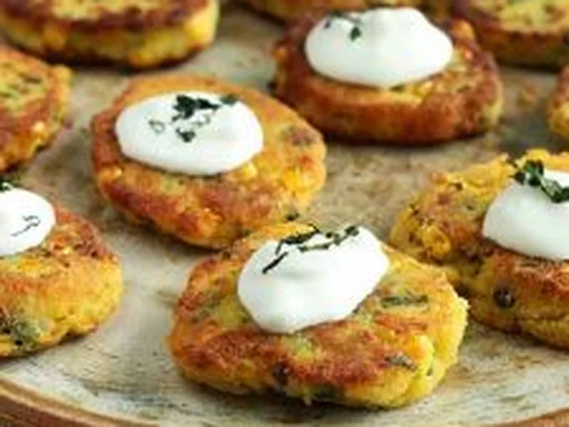 Golden Corn and Cheese Arepas with Fresh Herbs and Jalapeño