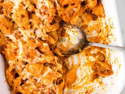 4-Ingredient Ground Beef Pasta Casserole