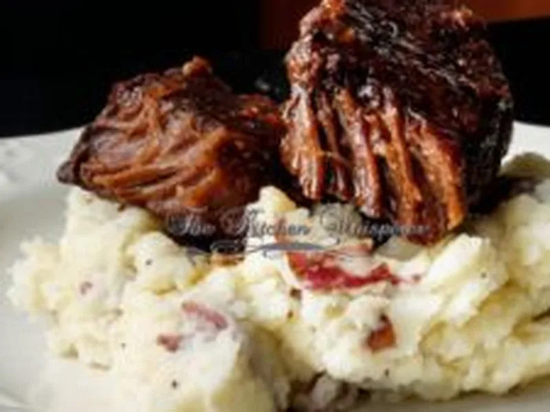 Slow Baked Boneless Beef Short Ribs with BBQ Sauce