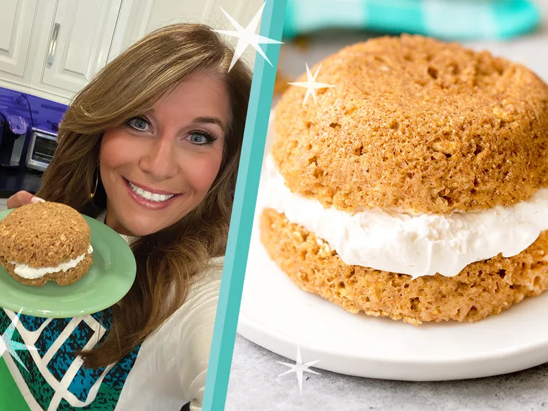 Big Debbie Oatmeal Creme Pie Mug Cake with Light Ingredients