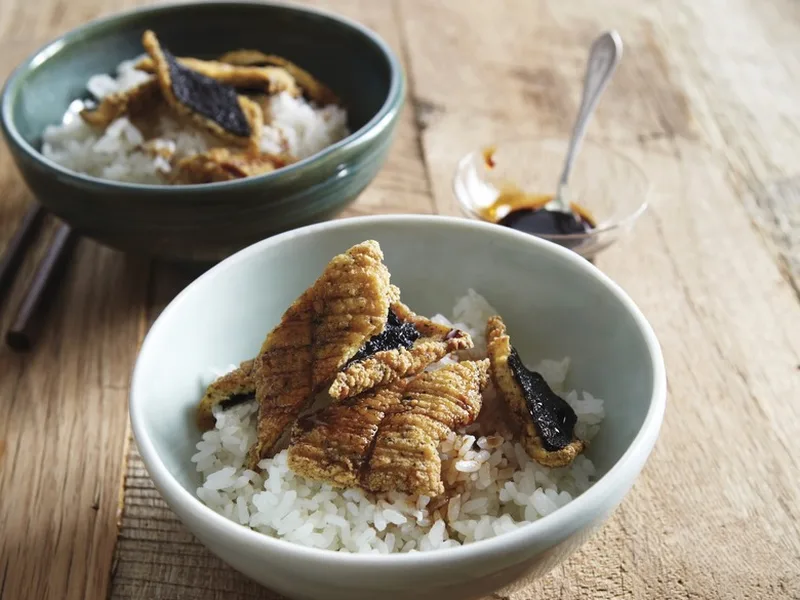 Sweet and Savory Japanese Tofu Eel with Nori and Mirin Glaze