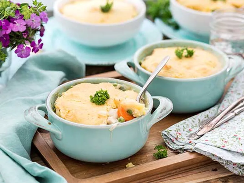 Chicken Pot Pie with Sweet Cornbread Crust Recipe