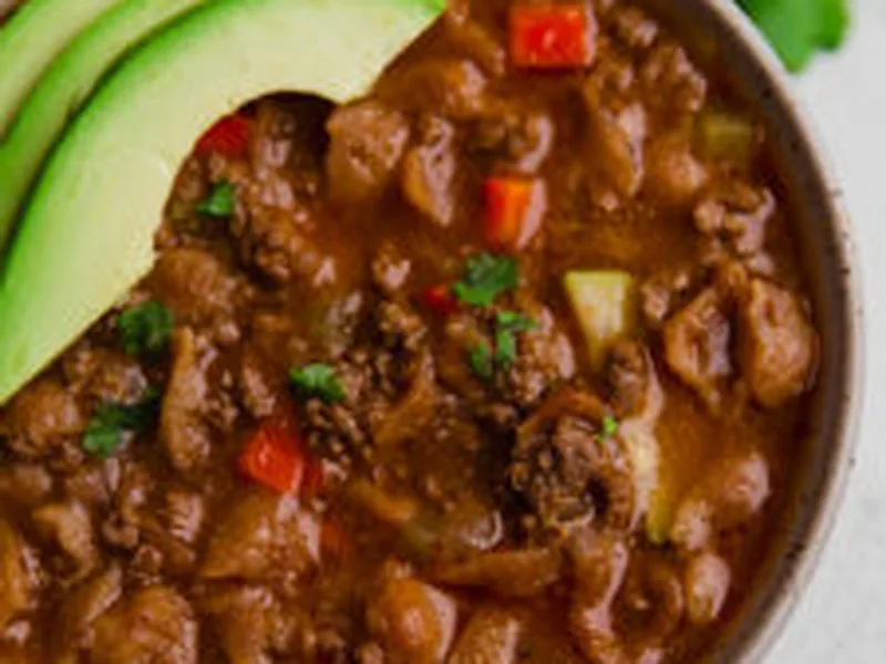 Mexican Beef and Shell Pasta Soup with Fresh Vegetables
