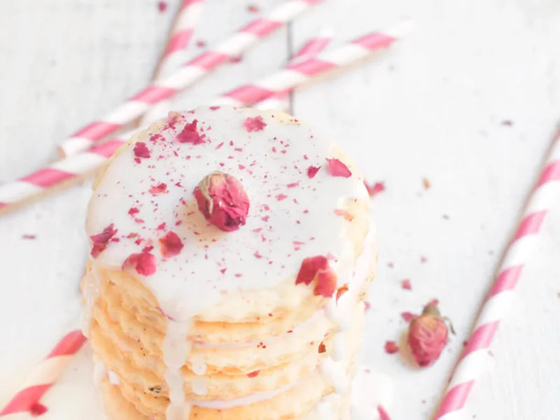 Rose Petal and Cream Cheese Sugar Cookies