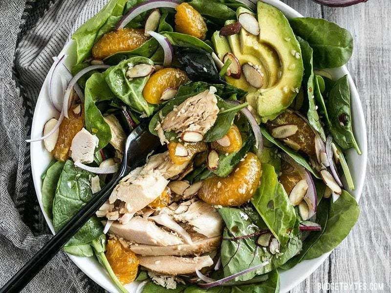 Chicken and Mandarin Salad with Sesame Ginger Dressing