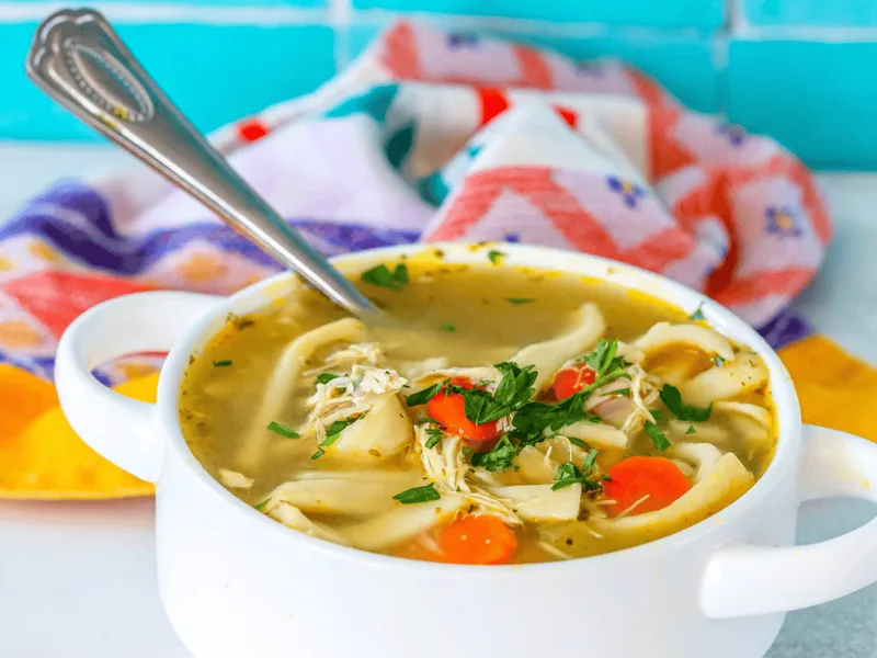Semi Homemade Chicken Noodle Soup with Rotisserie Chicken