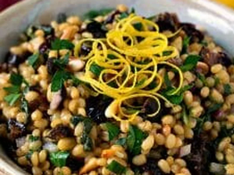 Wheat Berry Salad with Dried Figs and Pine Nuts
