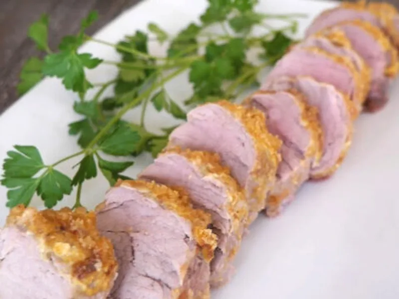 Pork Rind Crusted Tenderloin, Roasted