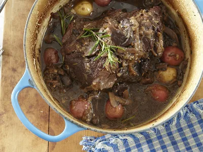 Braised Pot Roast with Wine and Dried Mushrooms