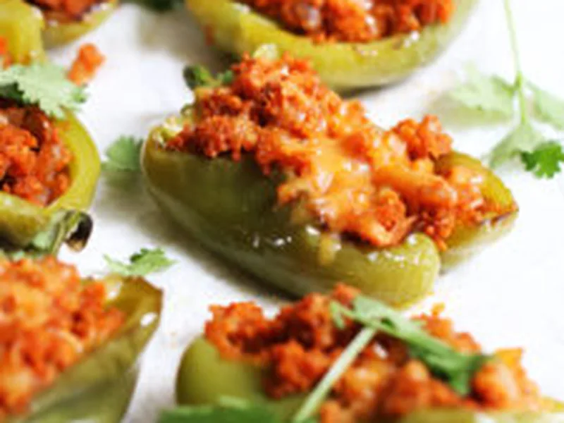 Sweet Potato Sloppy Joe Stuffed Bell Peppers