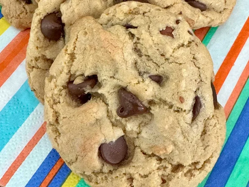 Maple-Pecan Chocolate Chip Cookies - Soft Vegan Drop Cookies