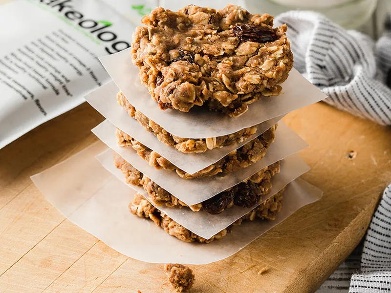 No-Bake Oatmeal Raisin Cookies with Almond Butter