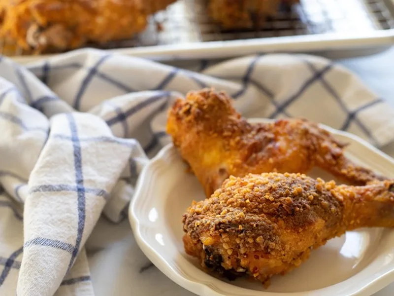 Sheet Pan Fried Chicken with Buttermilk Coating