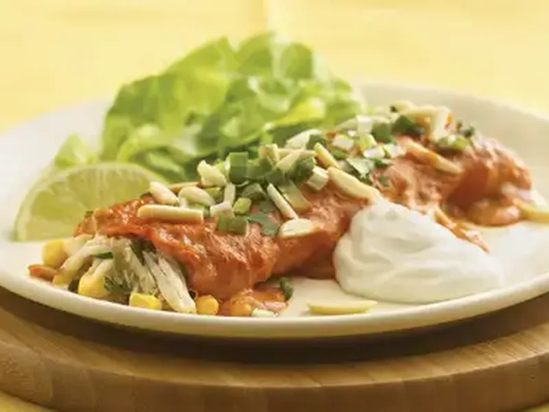 Baked Crab Enchiladas with Cream Sauce and Monterey Jack