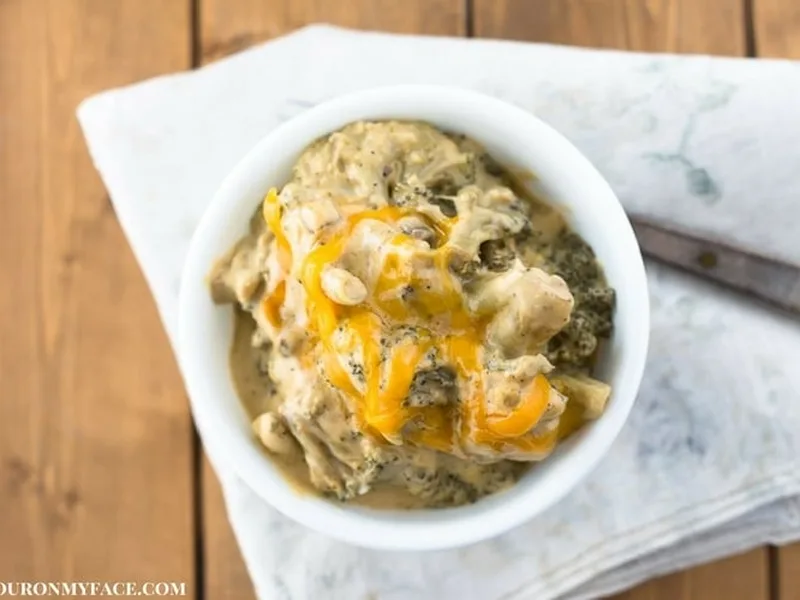 Slow Cooker Broccoli Cheese Casserole with Real Cheddar
