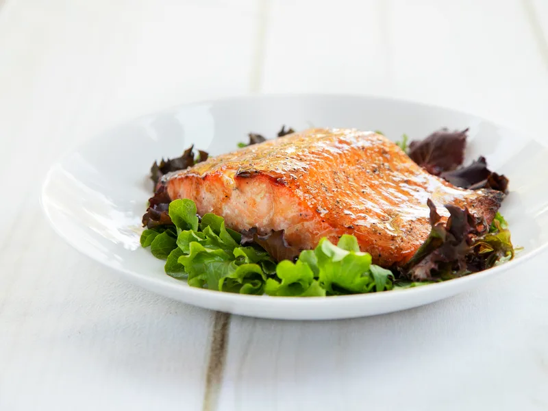 Broiled Salmon with Brown Sugar Mustard Glaze