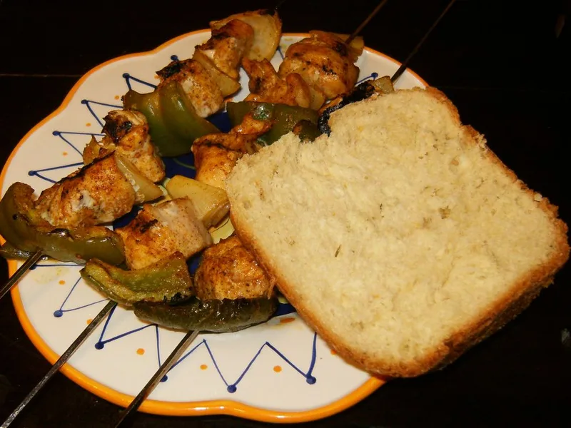 Egyptian Onion Pita Bread with Sesame Seeds