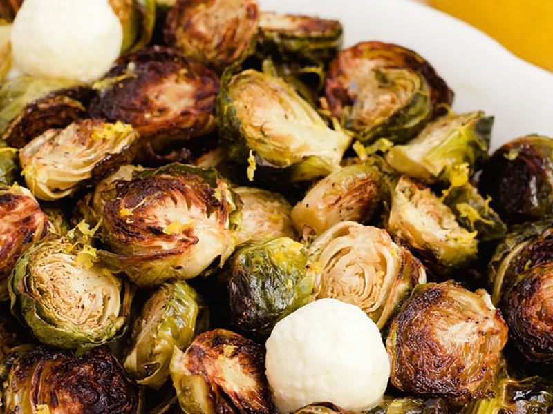 Lemon Pepper Roasted Brussels Sprouts
