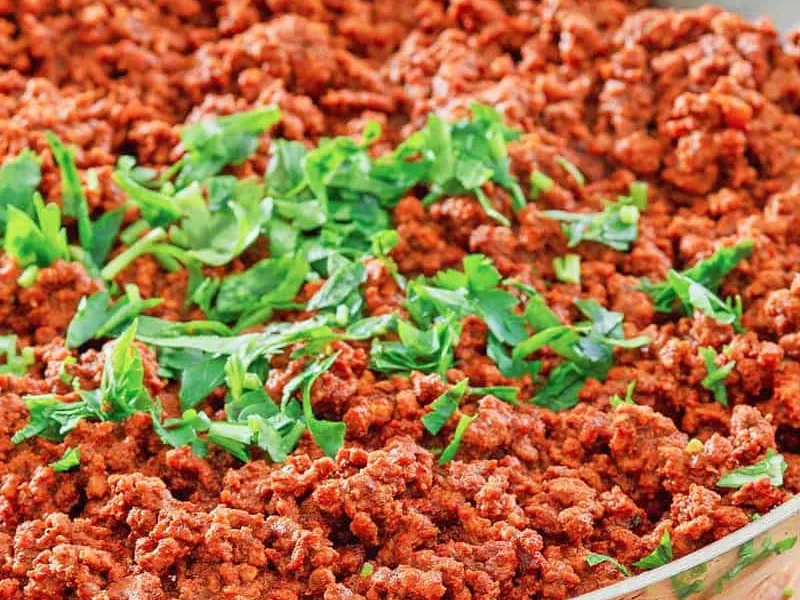 Classic Ground Beef Chili Colorado with Paprika and Cumin