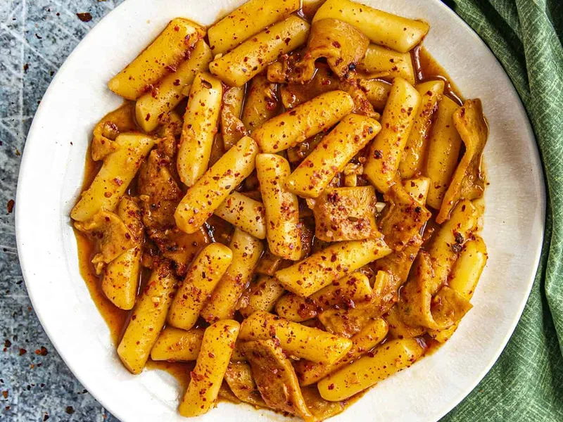 Spicy Korean Tteokbokki with Gochujang Sauce