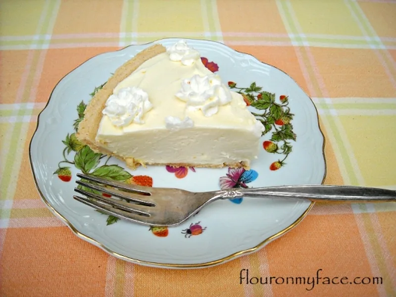 No-Bake Orange Curd Cream Pie with Crème Fraîche