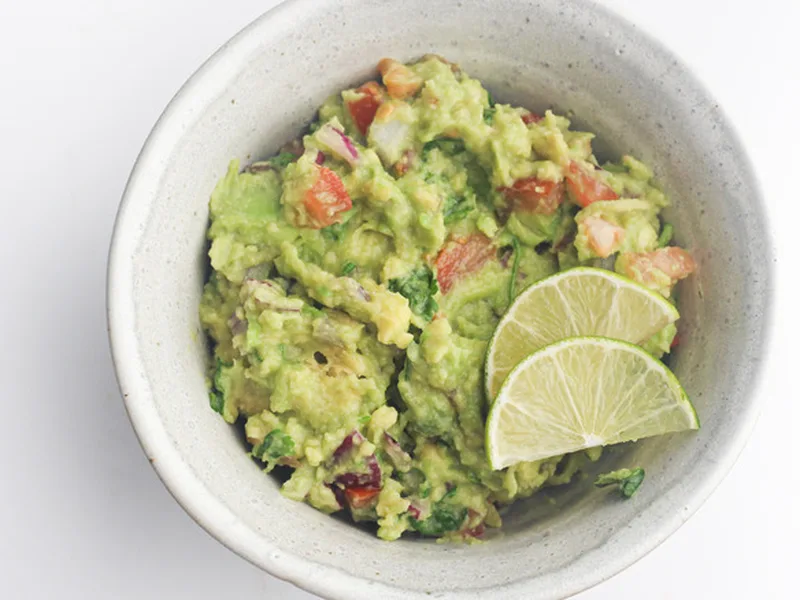 5-Minute Fresh Guacamole with Lime and Cilantro