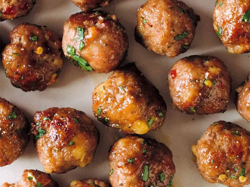 Sweet Chili Ginger-Garlic Cocktail Meatballs