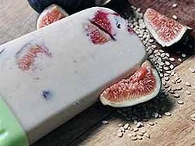 Honey-Roasted Fig Tahini Banana Popsicles