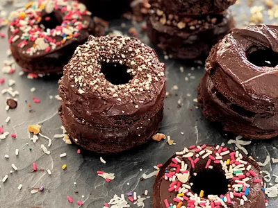 Baked Chocolate Donuts with Sauerkraut