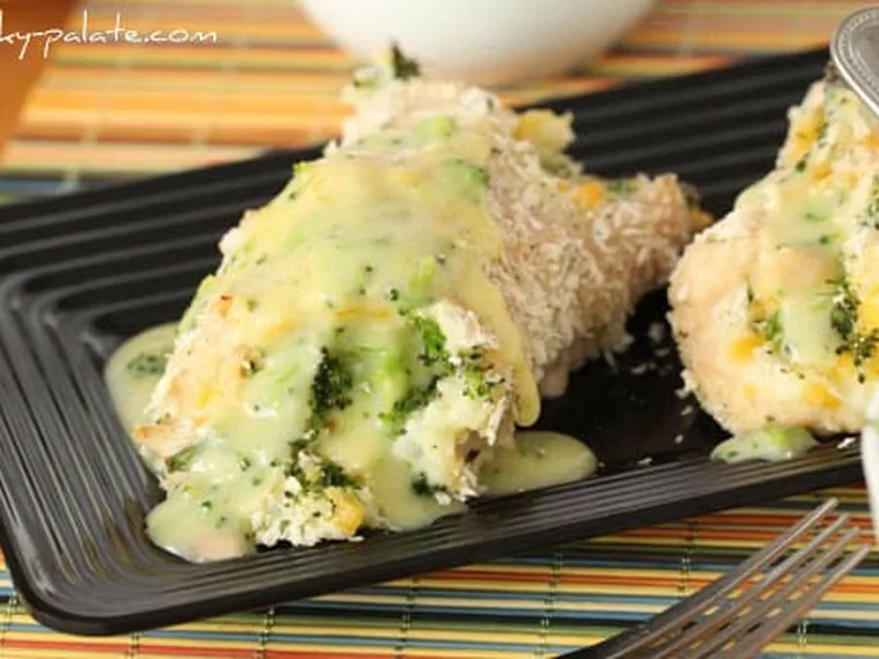 Crispy Panko-Crusted Chicken Rolls with Broccoli and Cheese