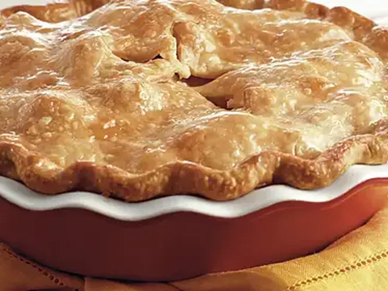 Honey Roasted Golden Delicious Apple Pie with Flaky Crust