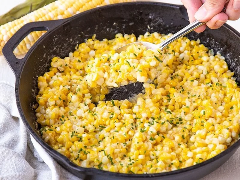 Southern Fried Corn with Bacon Grease and Butter