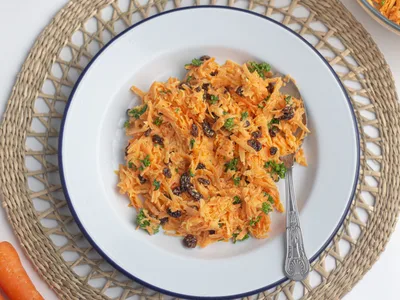 Easy Carrot Raisin Salad with Parsley