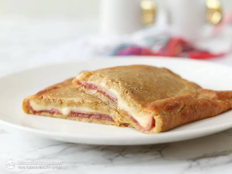 Keto Ham and Cheese Pockets with Flax Meal Dough