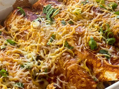 Easy Black Bean Enchiladas with Cheese