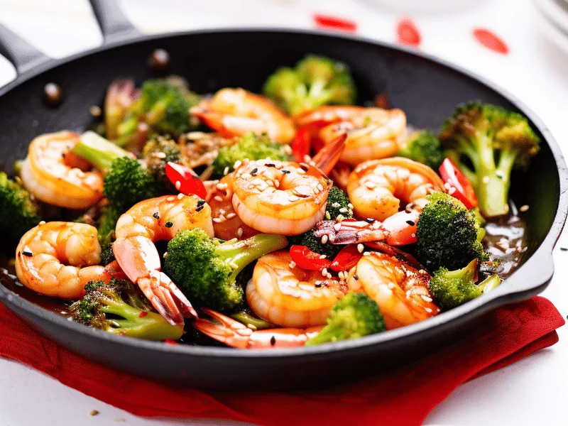 Keto Shrimp and Broccoli Stir-Fry with Ginger Garlic Sauce