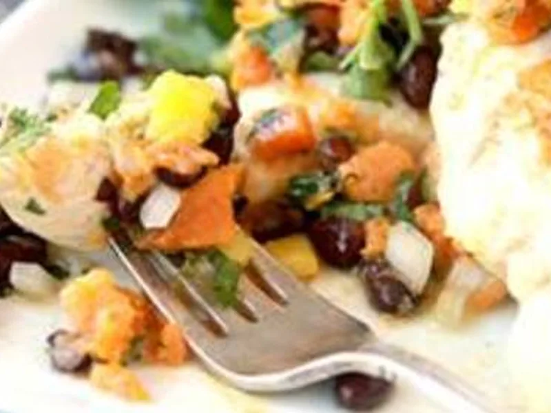 Grilled Chicken with Sweet Potato Black Bean Salsa