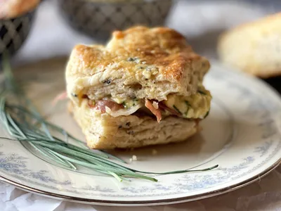 Truffle Butter Biscuit Breakfast Sandwich