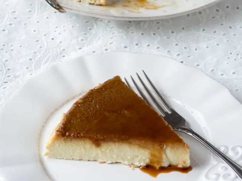 Sugar-Free Coconut Flan with Caramel Sauce