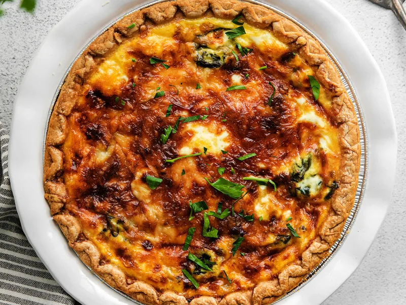 Spinach and Gruyere Quiche with Pre-Made Crust