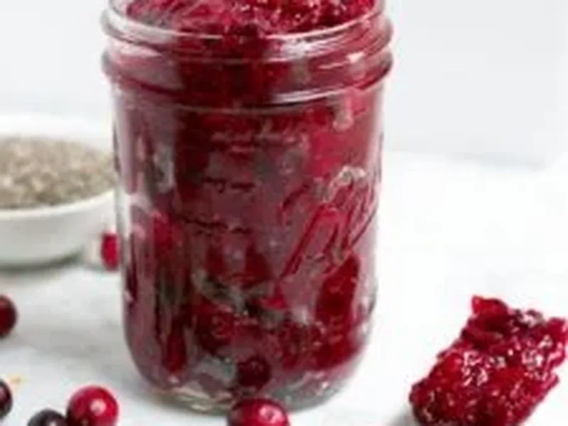 Orange Zest Cranberry Chia Jam