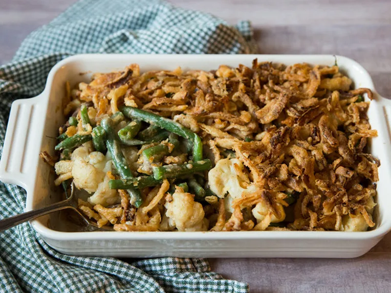 Vegan Cauliflower Green Bean Casserole