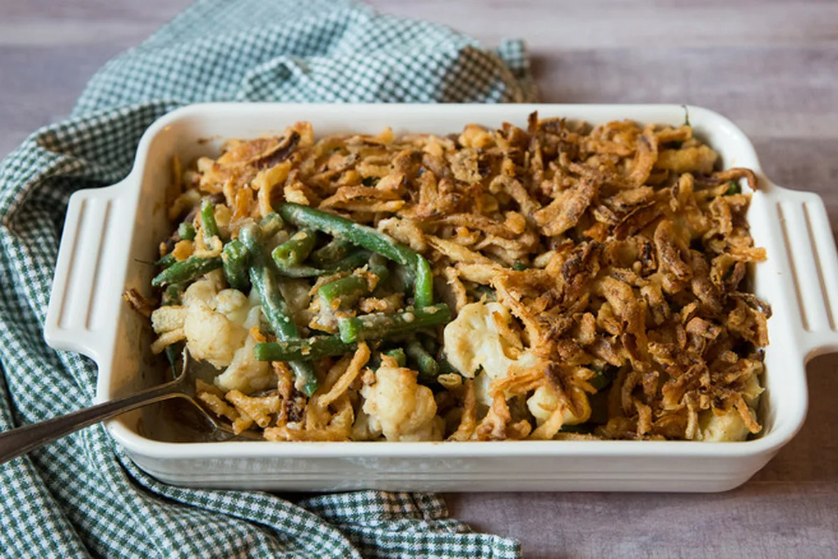 Vegan Cauliflower Green Bean Casserole (50 Min) | EasyCook